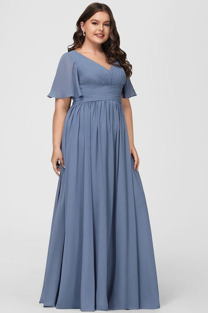 Robe Trapèze Mousseline Fendue - gallery 6