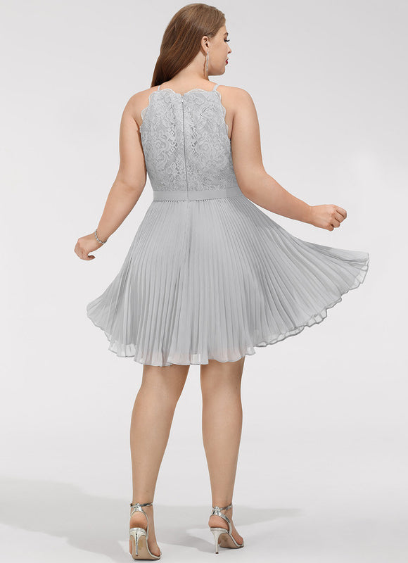 Robe Trapèze Lueur Grise Élégante - gallery 6