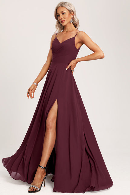 Robe Trapèze Longue Beige Élégante - gallery 1
