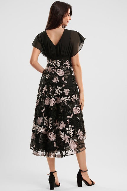 Robe Trapèze Élégance Florale - gallery 3