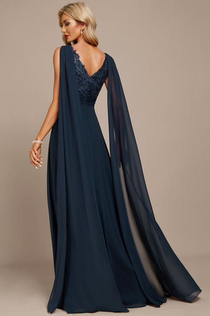 Robe Trapèze Marine Éclatante - gallery 5