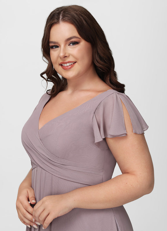 Robe Trapèze Mousseline Fendue - gallery 6