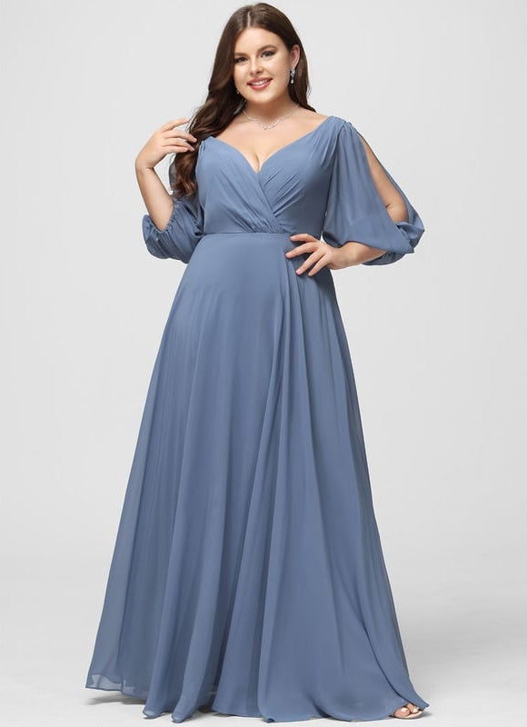 Robe Trapèze Mousseline Fendue - gallery 6