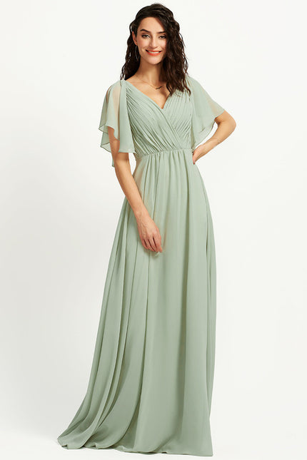 Robe Trapèze Mousseline Fendue - gallery 3