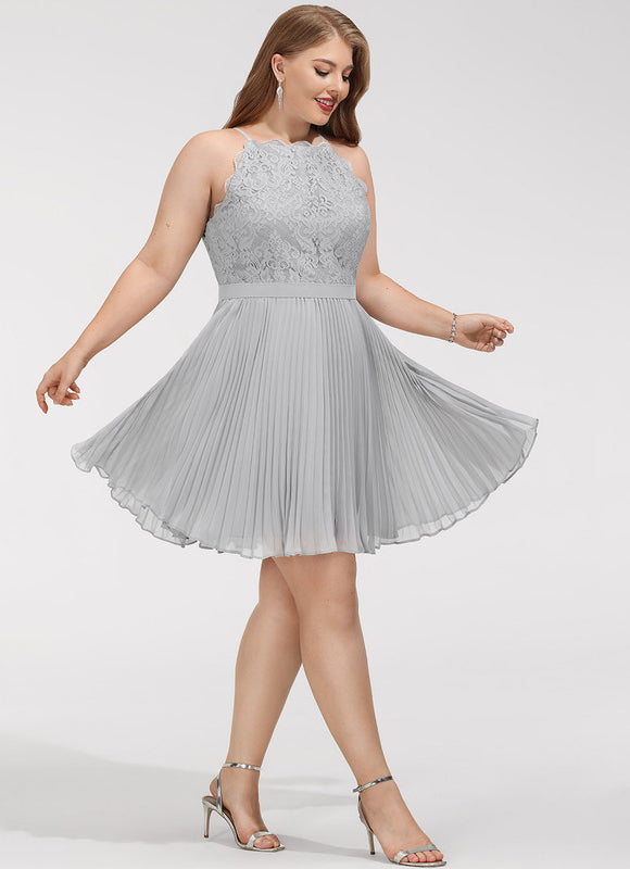 Robe Trapèze Lueur Grise Élégante - gallery 8