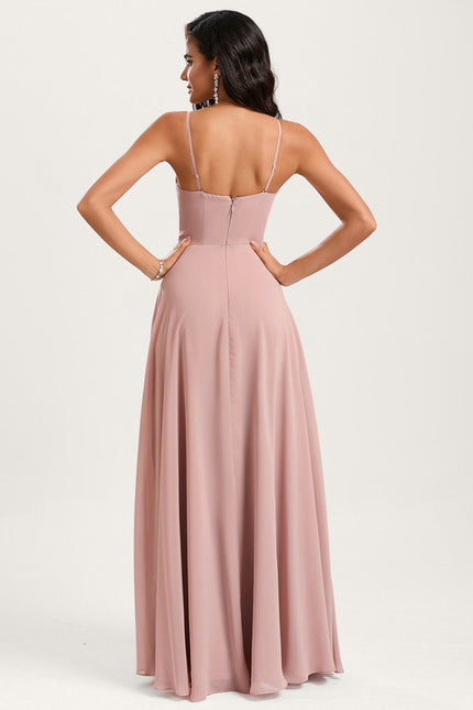 Robe Trapèze Mousseline Fendue - gallery 4