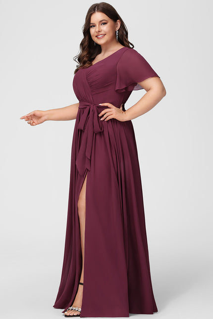 Robe Trapèze Longue Beige Élégante - gallery 9
