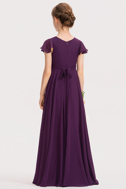 Robe Trapèze Lilas Flottant - gallery 5