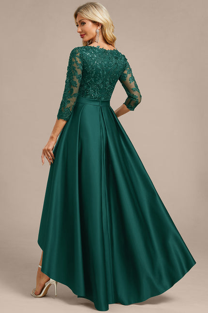 Robe Trapèze Élégance Émeraude - gallery 5