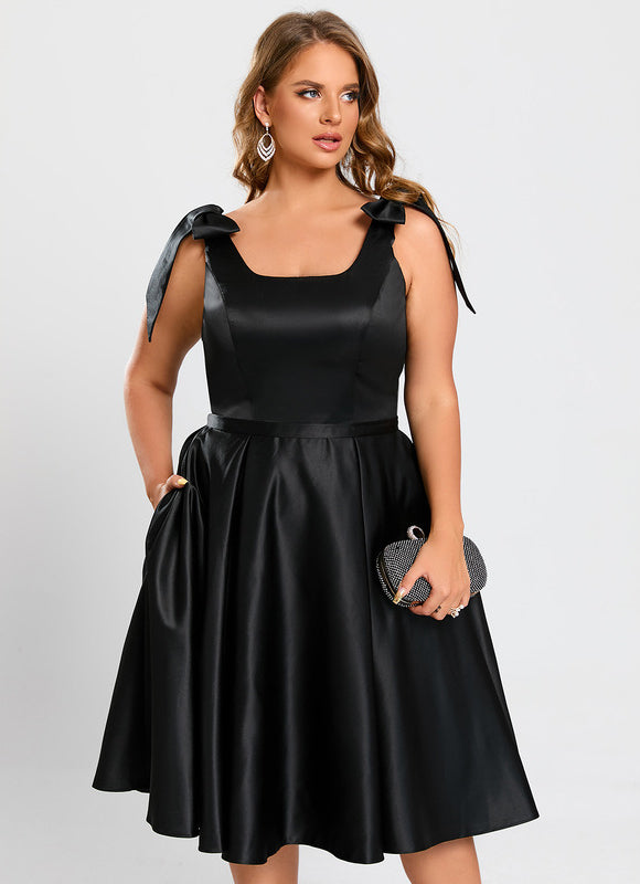 Robe Trapèze Noire Classique - gallery 6