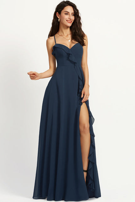 Robe Trapèze Longue Beige Élégante