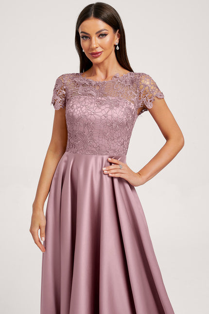Robe Trapèze Mauve Élégante - gallery 1