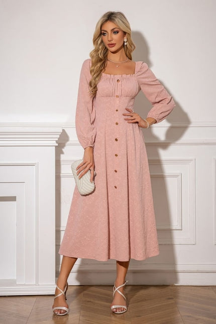 Robe Trapèze Midi Romantique