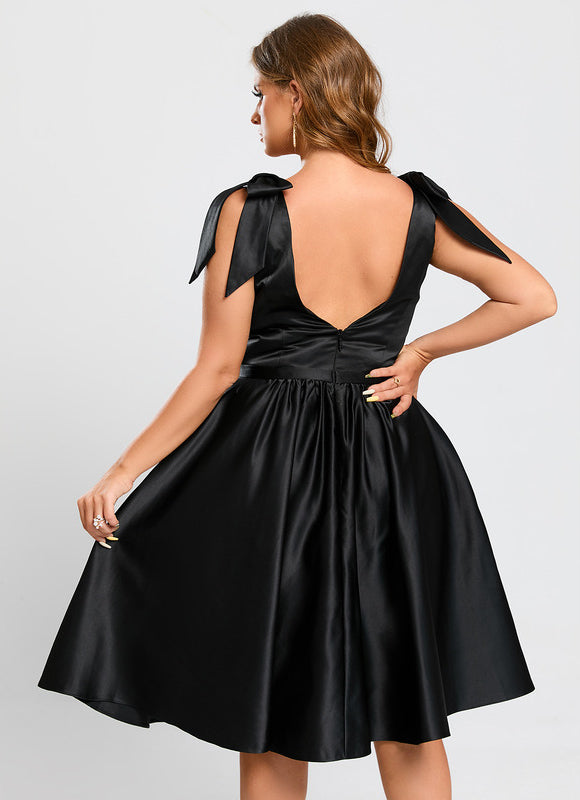 Robe Trapèze Noire Classique - gallery 7