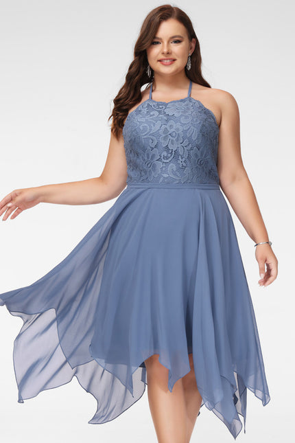 Robe Trapèze Bleu Aérien - gallery 9