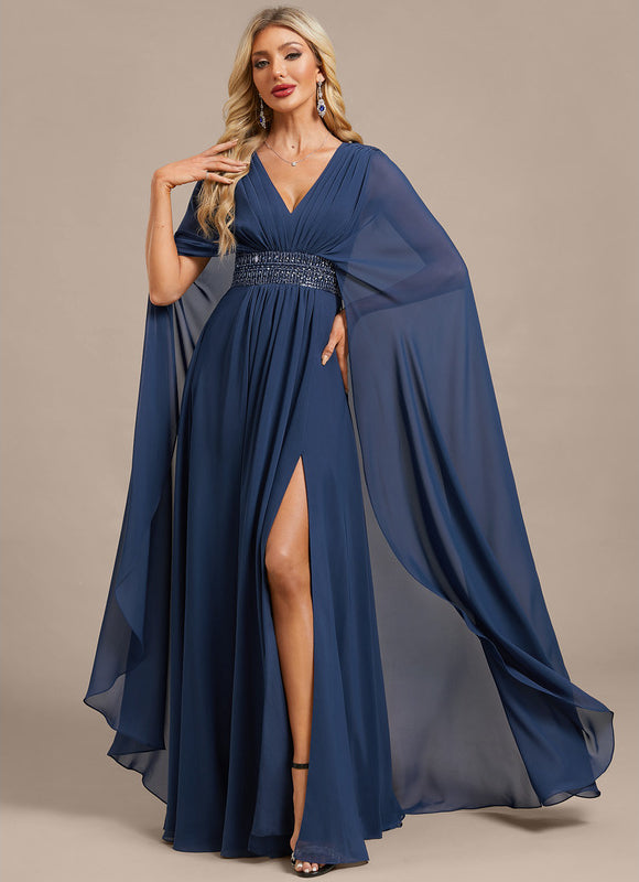 Robe Trapèze Longue Élégante - gallery 3