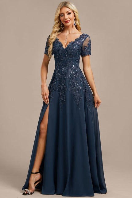 Robe Trapèze Marine Éclatante - gallery 5