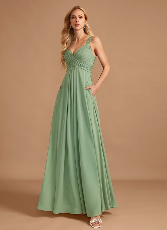 Robe Trapèze Mousseline Fendue - gallery 1