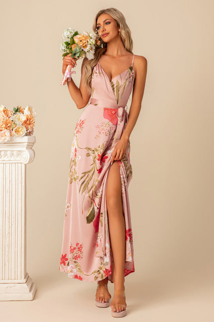 Robe Trapèze Floral Satinée - gallery 4