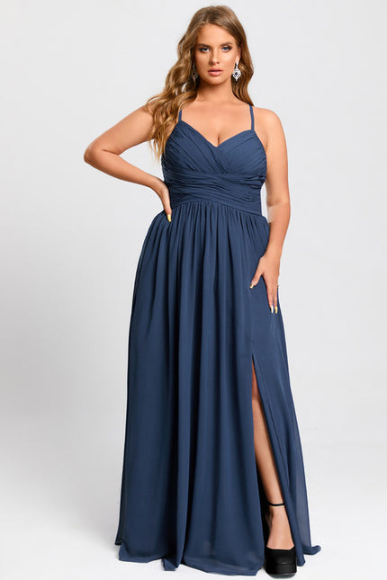 Robe Trapèze Longue Beige Élégante - gallery 9