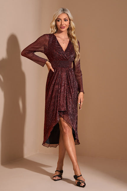 Robe Trapèze Bordeaux Éthéré