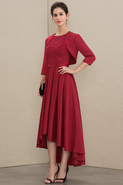 Robe Trapèze Éclat Rouge Velours - gallery 5