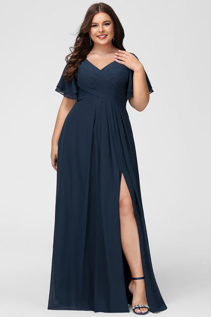 Robe Trapèze Longue Beige Élégante - gallery 6