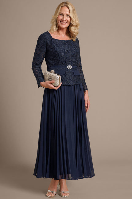 Robe Trapèze Longue Écrue - gallery 4