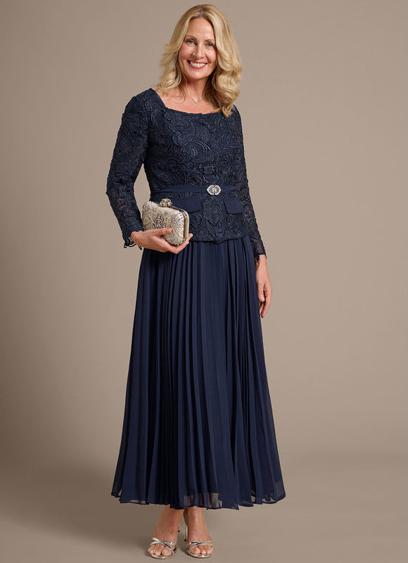 Robe Trapèze Longue Écrue - gallery 4