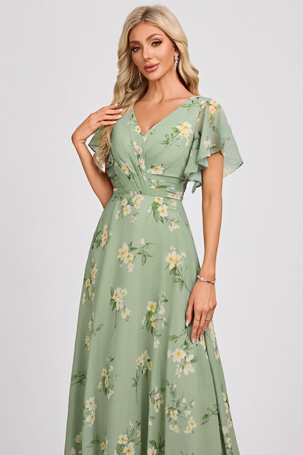 Robe Trapèze Mousseline Fendue - gallery 4