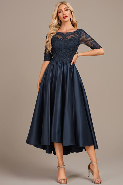 Robe Trapèze Marine Élégante - gallery 2