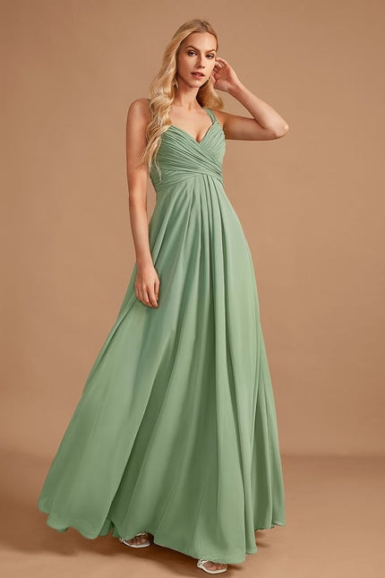 Robe Trapèze Mousseline Fendue - gallery 2