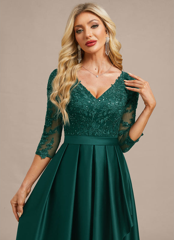 Robe Trapèze Élégance Émeraude - gallery 1