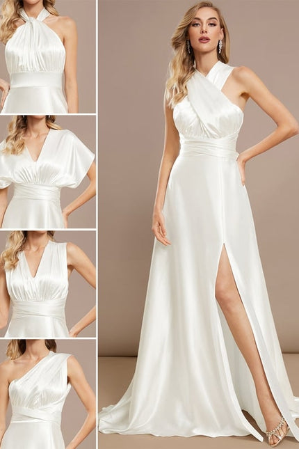 Robe Trapèze Lumière Satinée