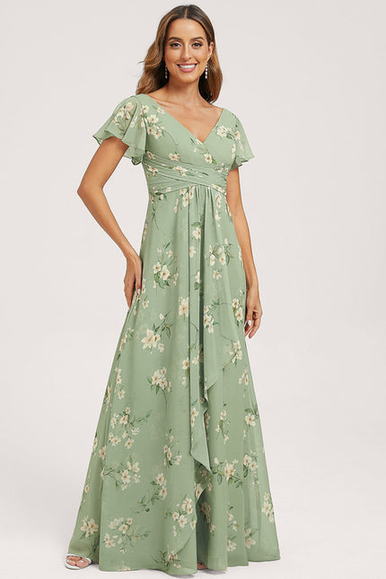 Robe Trapèze Mousseline Fendue - gallery 3