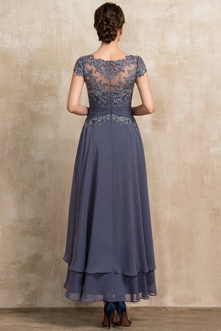 Robe Trapèze Élégance Grise Lumineuse - gallery 4