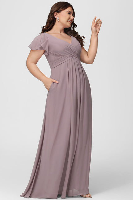 Robe Trapèze Mousseline Fendue - gallery 8