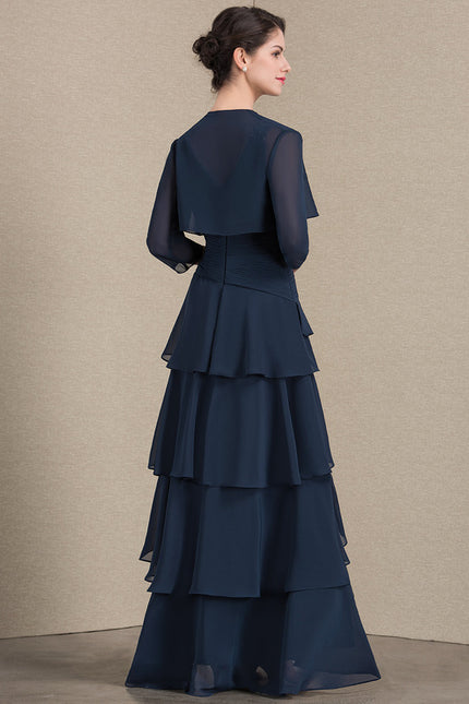 Robe Trapèze Gris Satiné Élégant - gallery 3