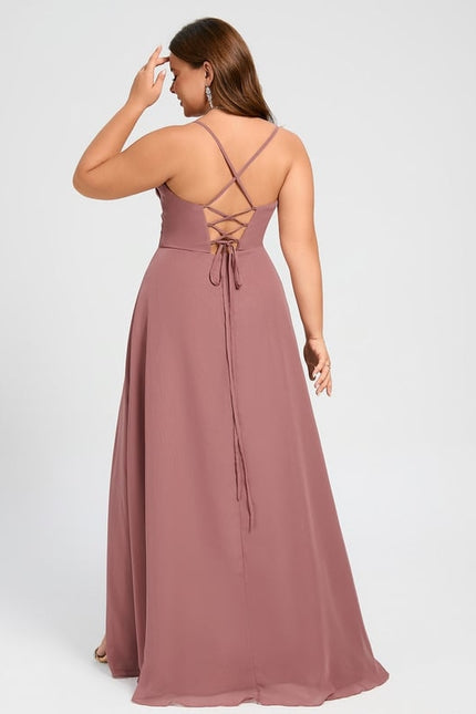 Robe Trapèze Longue Beige Élégante - gallery 7