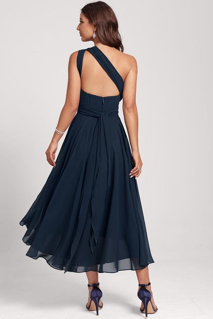 Robe Trapèze Mousseline Émeraude - gallery 5