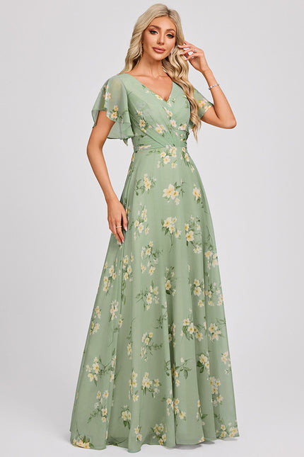 Robe Trapèze Mousseline Fendue - gallery 3