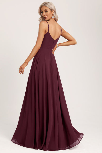 Robe Trapèze Longue Beige Élégante - gallery 6