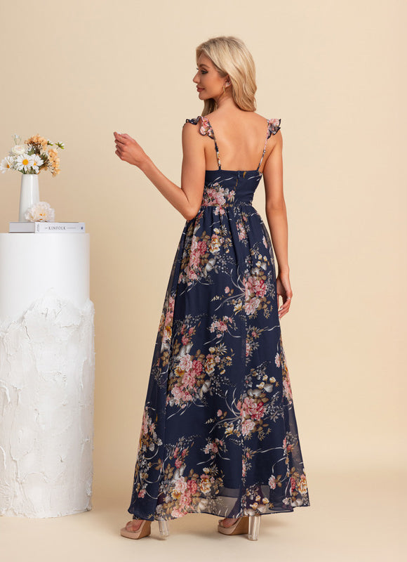 Robe Trapèze Nuit Florale Évasée - gallery 1