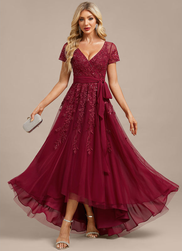 Robe Trapèze Étoile Carmin - gallery 2