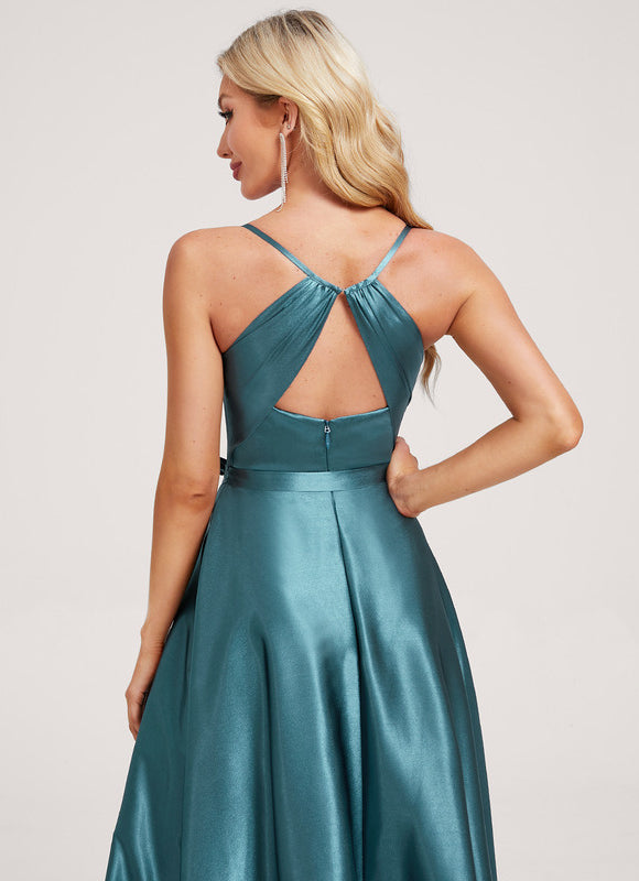 Robe Trapèze Satin Luxe Évasé - gallery 4