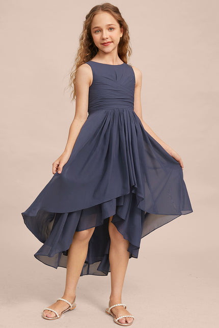 Robe Trapèze Bleu Nuit Flottant - gallery 6