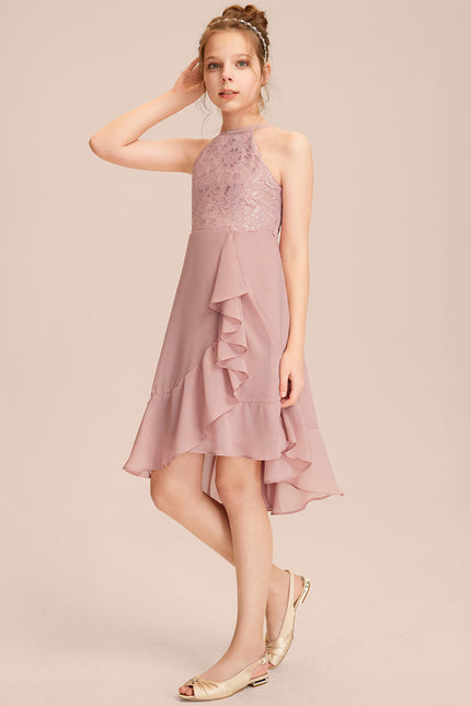 Robe Trapèze Flou Rosé - gallery 1