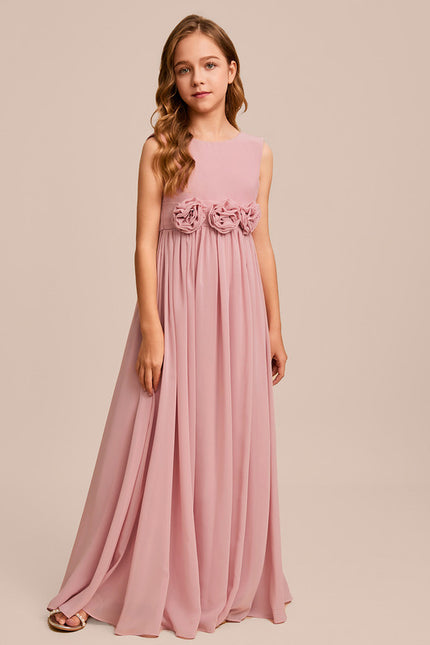 Robe Trapèze Mousseline Fleurie - gallery 4