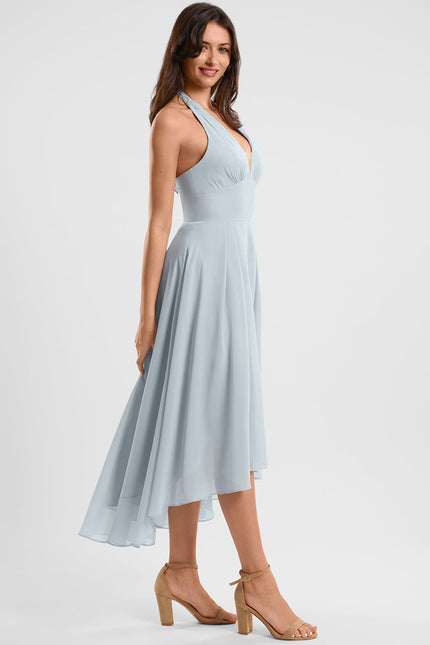 Robe Trapèze Flottante Verte - gallery 4