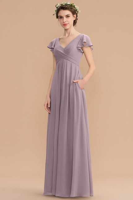 Robe Trapèze Mousseline Fendue - gallery 3